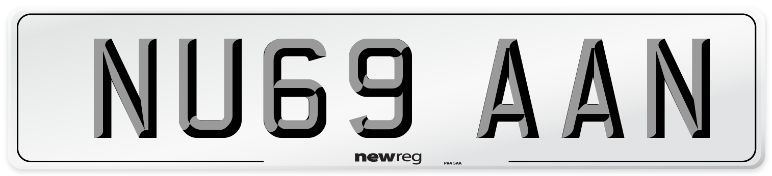 NU69 AAN Number Plate from New Reg